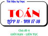 Tài liệu tự học Toán 11 chủ đề 4 Giới hạn - Liên tục