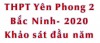 Đề khảo sát đầu năm Toán 12 năm 2019 – 2020 trường Yên Phong 2 – Bắc Ninh