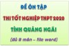 Bộ đề ôn thi tốt nghiệp THPT 2020 - Tỉnh Quảng Ngãi (File word 9 môn)