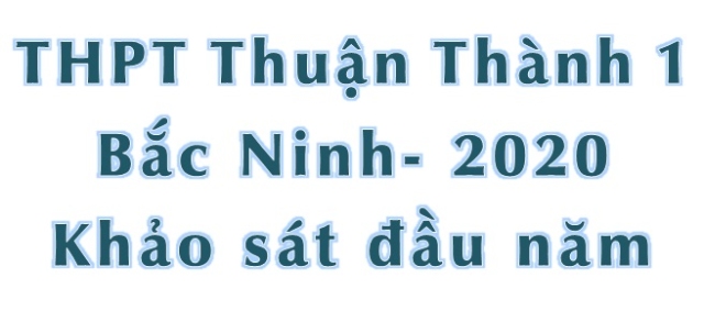 Đề khảo sát Toán 12 đầu năm học 2019 – 2020 trường Thuận Thành 1 – Bắc Ninh